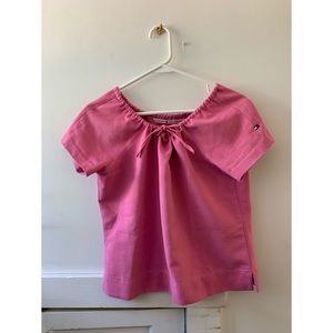 🎀Tommy Hilfiger Cute Pink Top Blouse Short Sleeve